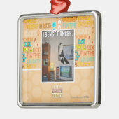 私は危険を感じます メタルオーナメント (左)