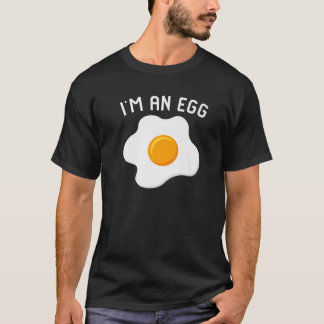 私は卵のコスチューム面白いハロウィンプレゼント揚げE Tシャツ