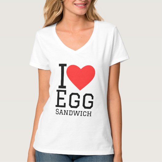 私は卵のサンドイッチが大好きだ Tシャツ (正面)
