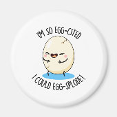 私は卵を引き立てているので卵を投げおもしろいる卵 マグネット (正面)