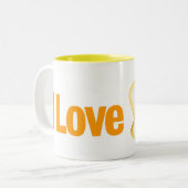 私は卵を愛します ツートーンマグカップ (正面左)