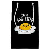 私は卵引き揚げ卵パおもしろいンダークBG スモールペーパーバッグ (正面)