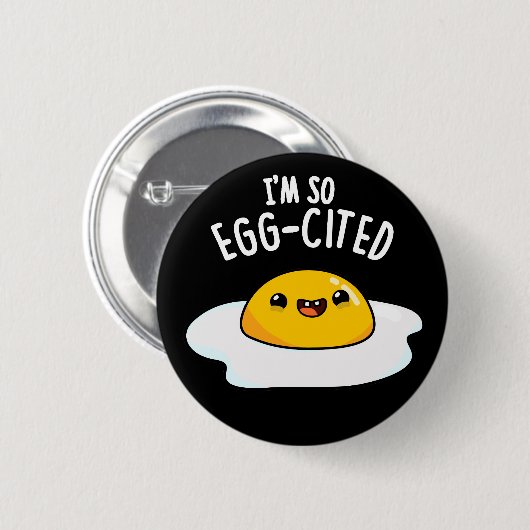 私は卵引き揚げ卵パおもしろいンダークBG 缶バッジ (正面&裏面)