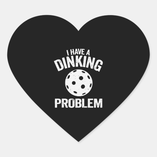 私は厄介な問題のピックボールのジョークを持っているおもしろい ハートシール (正面)