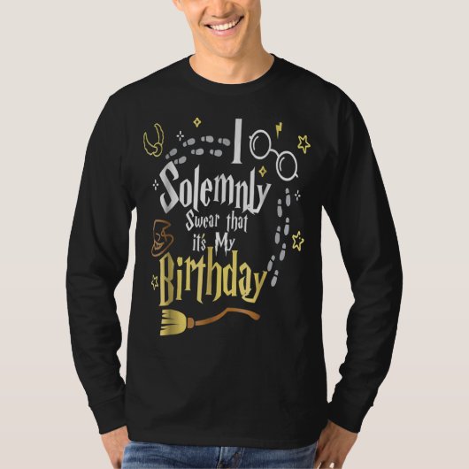 私は厳粛にそれを誓う誕生日 Tシャツ (正面)