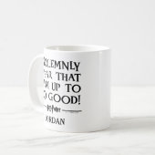 私は厳粛に自分が駄目だと誓う™ コーヒーマグカップ (正面左)