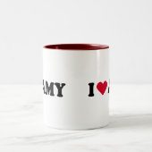 私は友を愛します ツートーンマグカップ (中央)