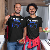 私は友人か双子を指す名前をカスタムする離れと共在している Tシャツ