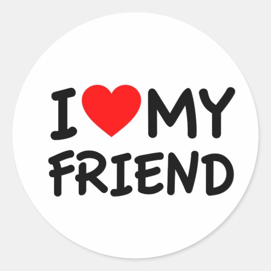 私は友人を愛している ラウンドシール (正面)