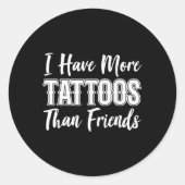 私は友得達タトゥー恋人よりも多くのタトゥー ラウンドシール (正面)