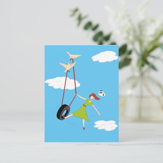 私は友達から少し高救済くなる ポストカード (スタンド正面)