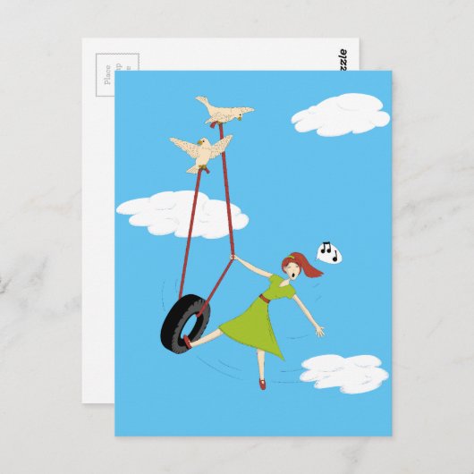 私は友達から少し高救済くなる ポストカード (正面/裏面)