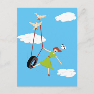 私は友達から少し高救済くなる ポストカード