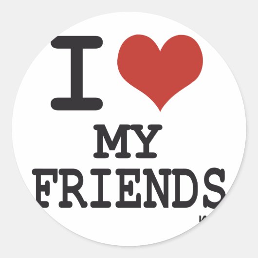 私は友達が大好きだ ラウンドシール (正面)
