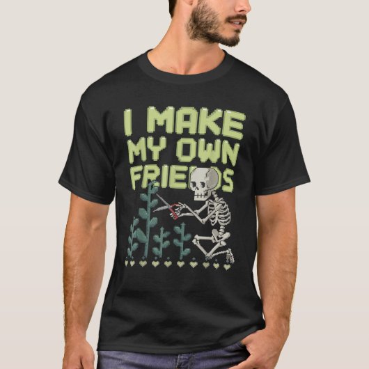 私は友達に骨格植物ゴシックユーモアを作る Tシャツ (正面)