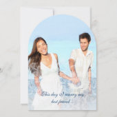 私は友達のフォトレ最高のースの結婚式の招待と結婚 招待状 (正面)