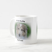 私は友達のマグカップを口にしゃべる。 コーヒーマグカップ (正面左)