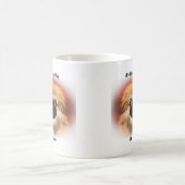 私は友達のマグカップを口にしゃべる。 コーヒーマグカップ (中央)