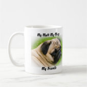 私は友達のマグカップを口にしゃべる。 コーヒーマグカップ (左)