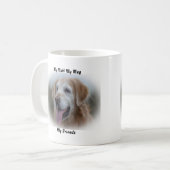 私は友達のマグカップを口にしゃべる。 コーヒーマグカップ (正面左)