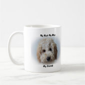 私は友達のマグカップを口にしゃべる。 コーヒーマグカップ (左)