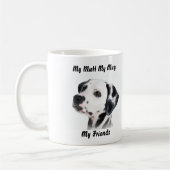 私は友達のマグカップを口にしゃべる。 コーヒーマグカップ (左)