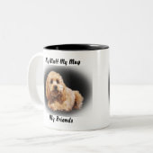 私は友達のマグカップを口にしゃべる。 ツートーンマグカップ (正面左)