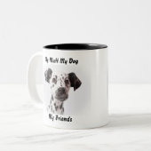 私は友達のマグカップを口にしゃべる。 ツートーンマグカップ (正面左)