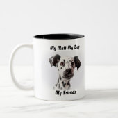 私は友達のマグカップを口にしゃべる。 ツートーンマグカップ (左)