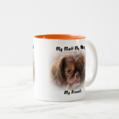 私は友達のマグカップを口にしゃべる。 ツートーンマグカップ (正面右)