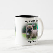 私は友達のマグカップを口にしゃべる。 ツートーンマグカップ (正面右)