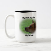 私は友達のマグカップを口にしゃべる。 ツートーンマグカップ (左)