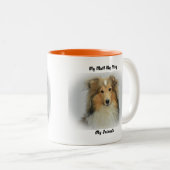 私は友達のマグカップを口にしゃべる。 ツートーンマグカップ (正面右)