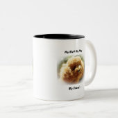 私は友達のマグカップを口にしゃべる。 ツートーンマグカップ (正面右)