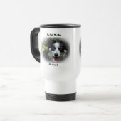 私は友達のマグカップを口にしゃべる。 トラベルマグ (正面左)