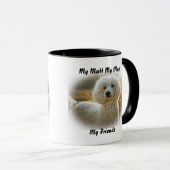 私は友達のマグカップを口にしゃべる。 マグカップ (正面右)