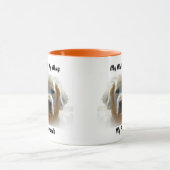 私は友達のマグカップを口にしゃべる。 マグカップ (中央)