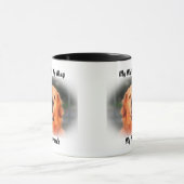 私は友達のマグカップを口にしゃべる。 マグカップ (中央)