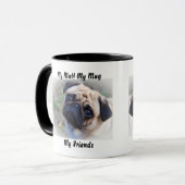 私は友達のマグカップを口にしゃべる。 マグカップ (正面左)