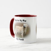 私は友達のマグカップを口にしゃべる。 マグカップ (正面左)