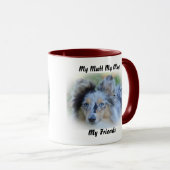 私は友達のマグカップを口にしゃべる。 マグカップ (正面右)