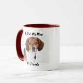 私は友達のマグカップを口にしゃべる。 マグカップ (正面左)