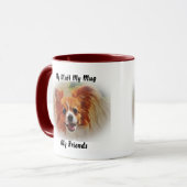 私は友達のマグカップを口にしゃべる。 マグカップ (正面左)