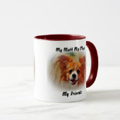 私は友達のマグカップを口にしゃべる。 マグカップ (正面右)