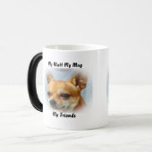 私は友達のマグカップを口にしゃべる。 モーフィングマグカップ (正面左)