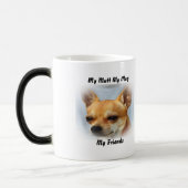 私は友達のマグカップを口にしゃべる。 モーフィングマグカップ (左)