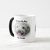 私は友達のマグカップを口にしゃべる。 モーフィングマグカップ (正面左)