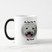 私は友達のマグカップを口にしゃべる。 モーフィングマグカップ (左)