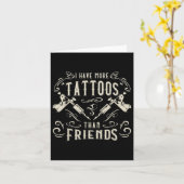 私は友達の入れ墨よりも入れ墨がある カード (黄色い花)