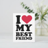 私は友達を愛し最高のている ポストカード (スタンド正面)